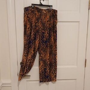 Harper Women's Brown and Blue Wide Leg Pants